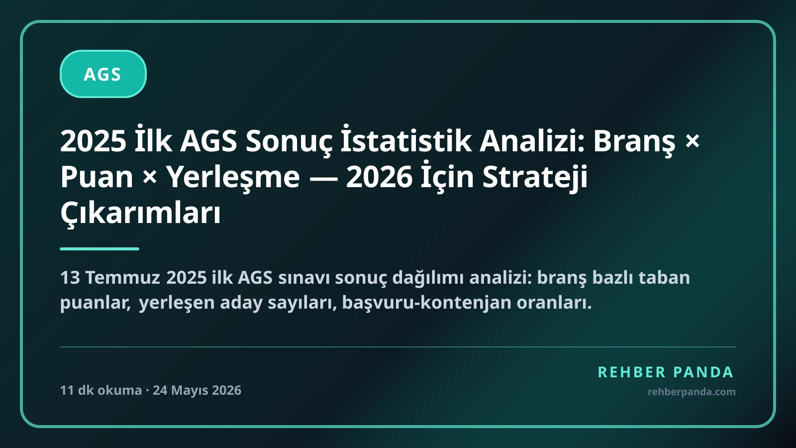 2025 İlk AGS Sonuç İstatistikleri: Hangi Veriler Açıklandı, Hangileri Açıklanmadı?