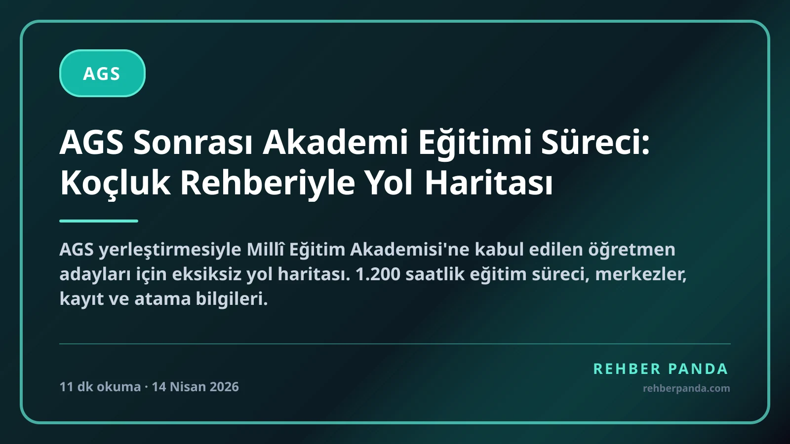 AGS Sonrası Akademi Eğitimi Süreci: Koçluk Rehberiyle Yol Haritası