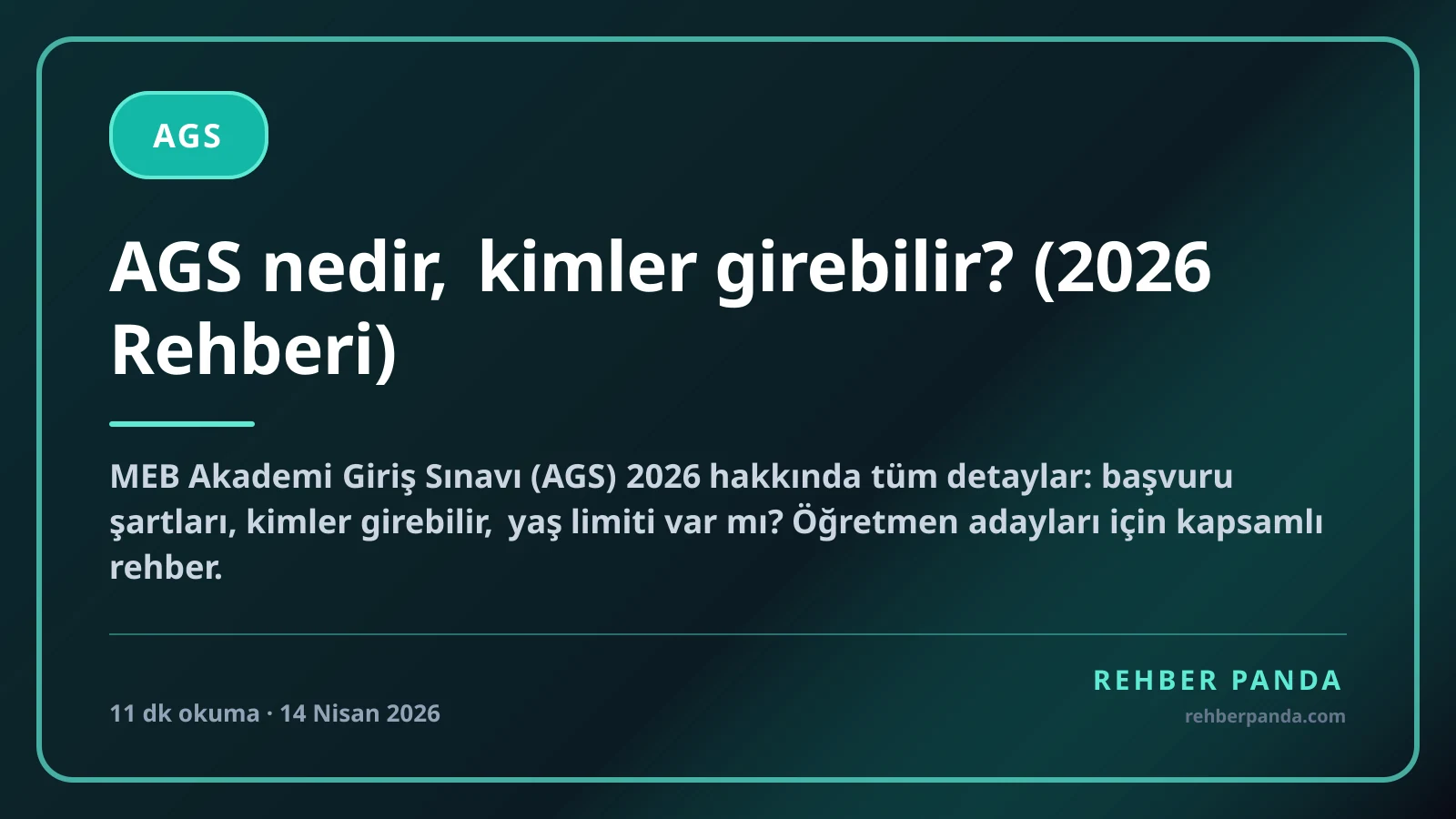 AGS nedir, kimler girebilir? (2026 Rehberi)