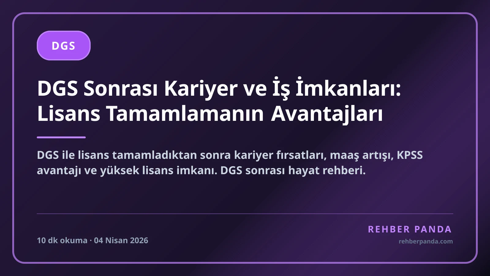 DGS Sonrası Kariyer ve İş İmkanları: Lisans Tamamlamanın Avantajları
