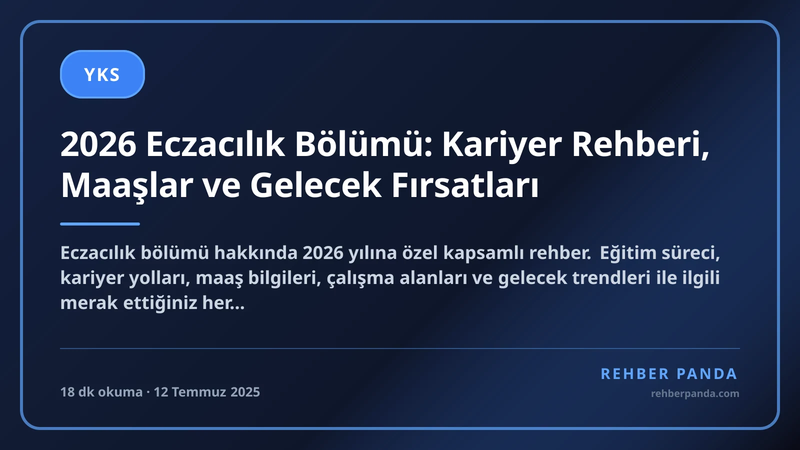 2026 Eczacılık Bölümü: Kariyer Rehberi, Maaşlar ve Gelecek Fırsatları