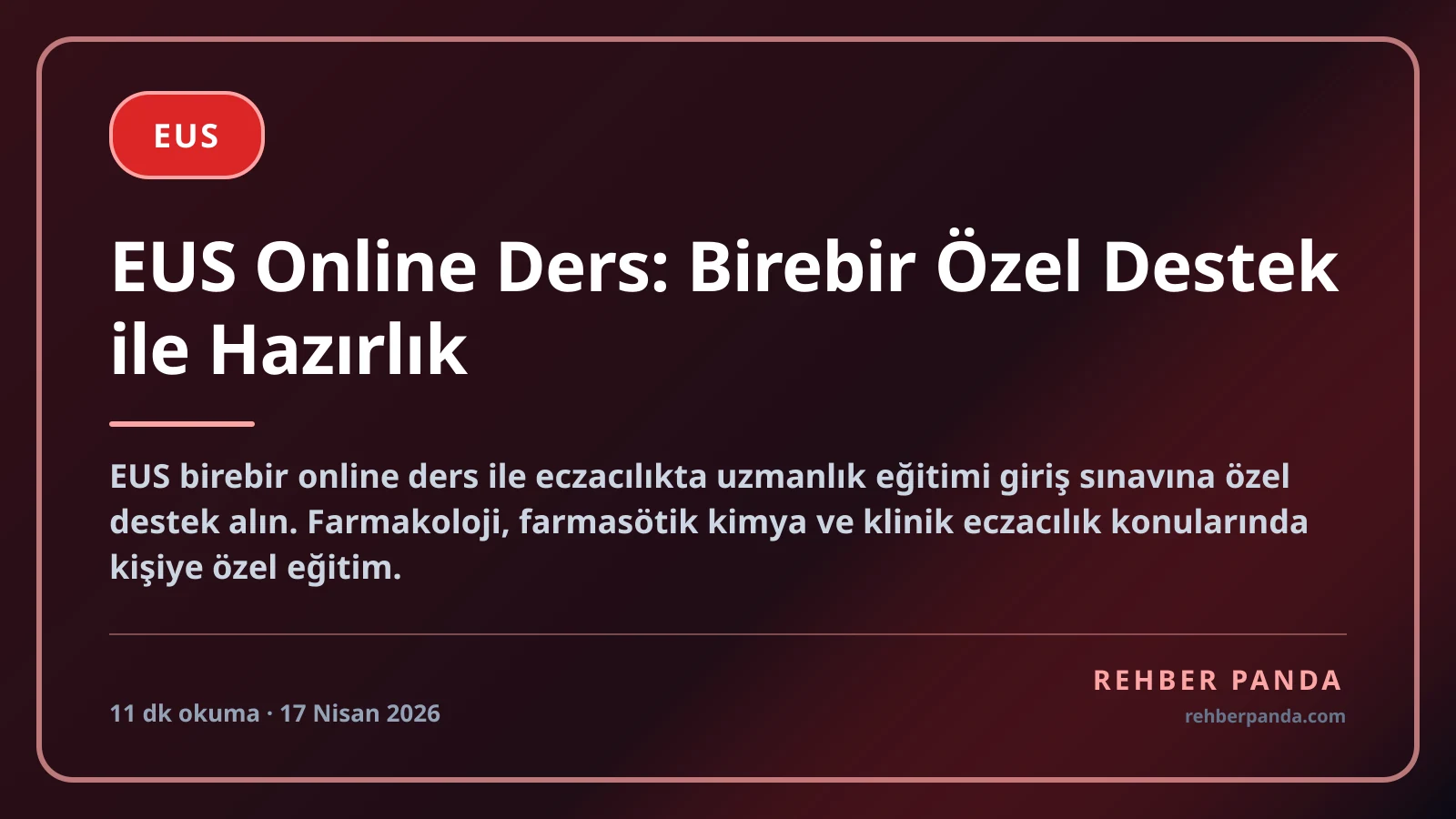 EUS Online Ders: Birebir Özel Destek ile Hazırlık