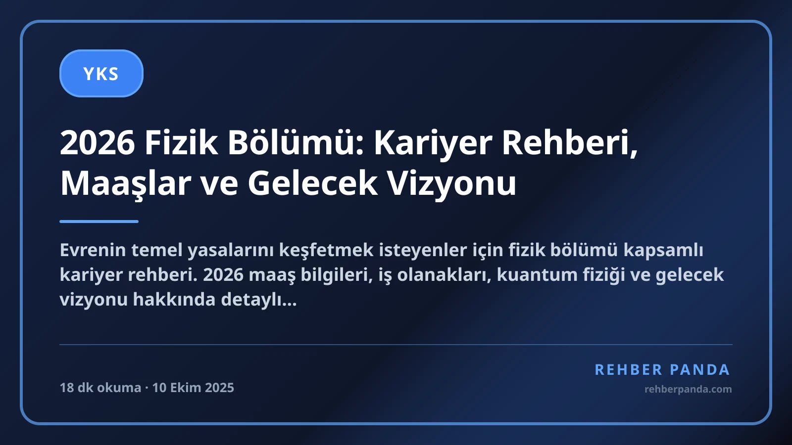 2026 Fizik Bölümü: Kariyer Rehberi, Maaşlar ve Gelecek Vizyonu