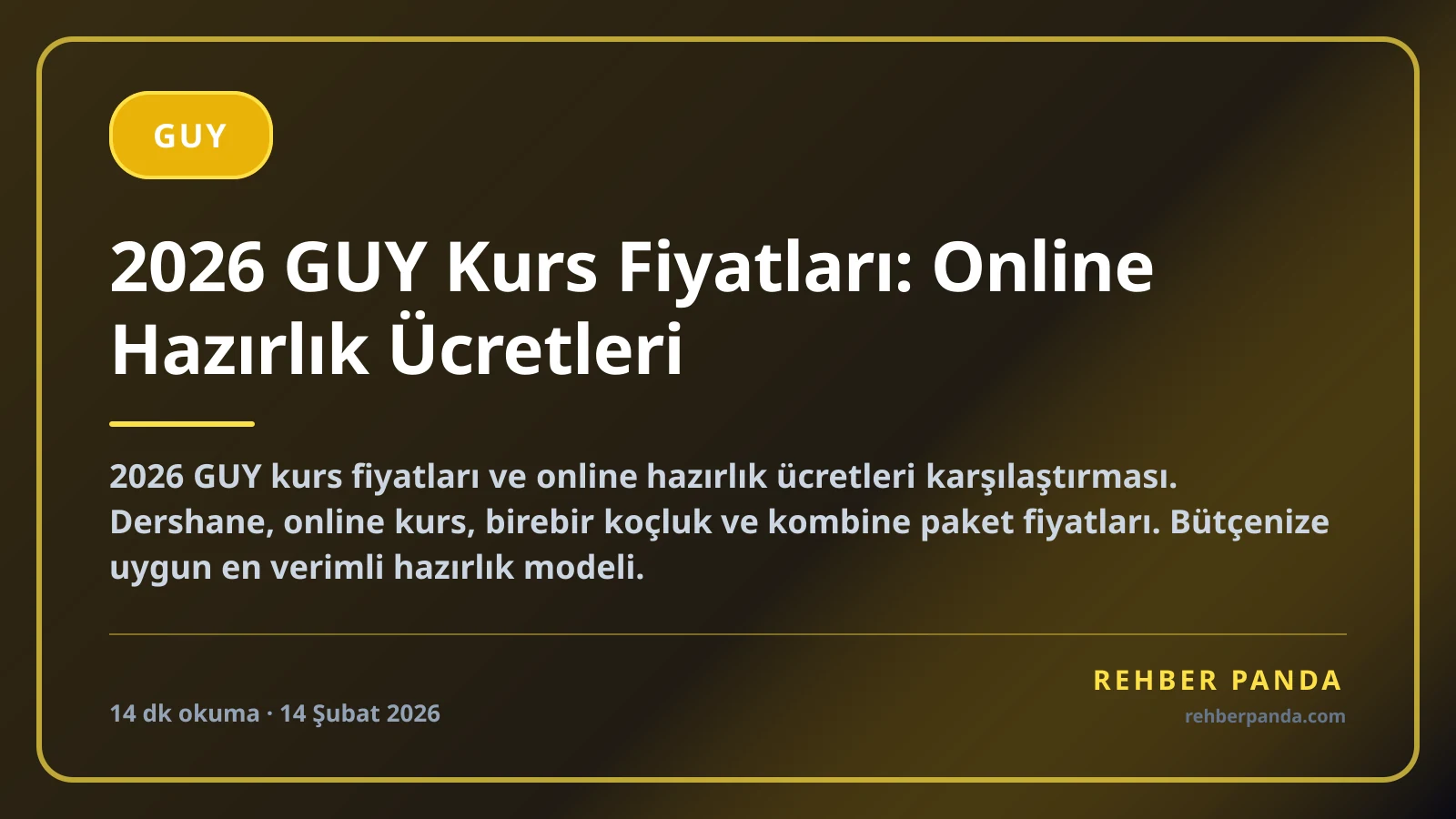 2026 GUY Kurs Fiyatları: Online Hazırlık Ücretleri