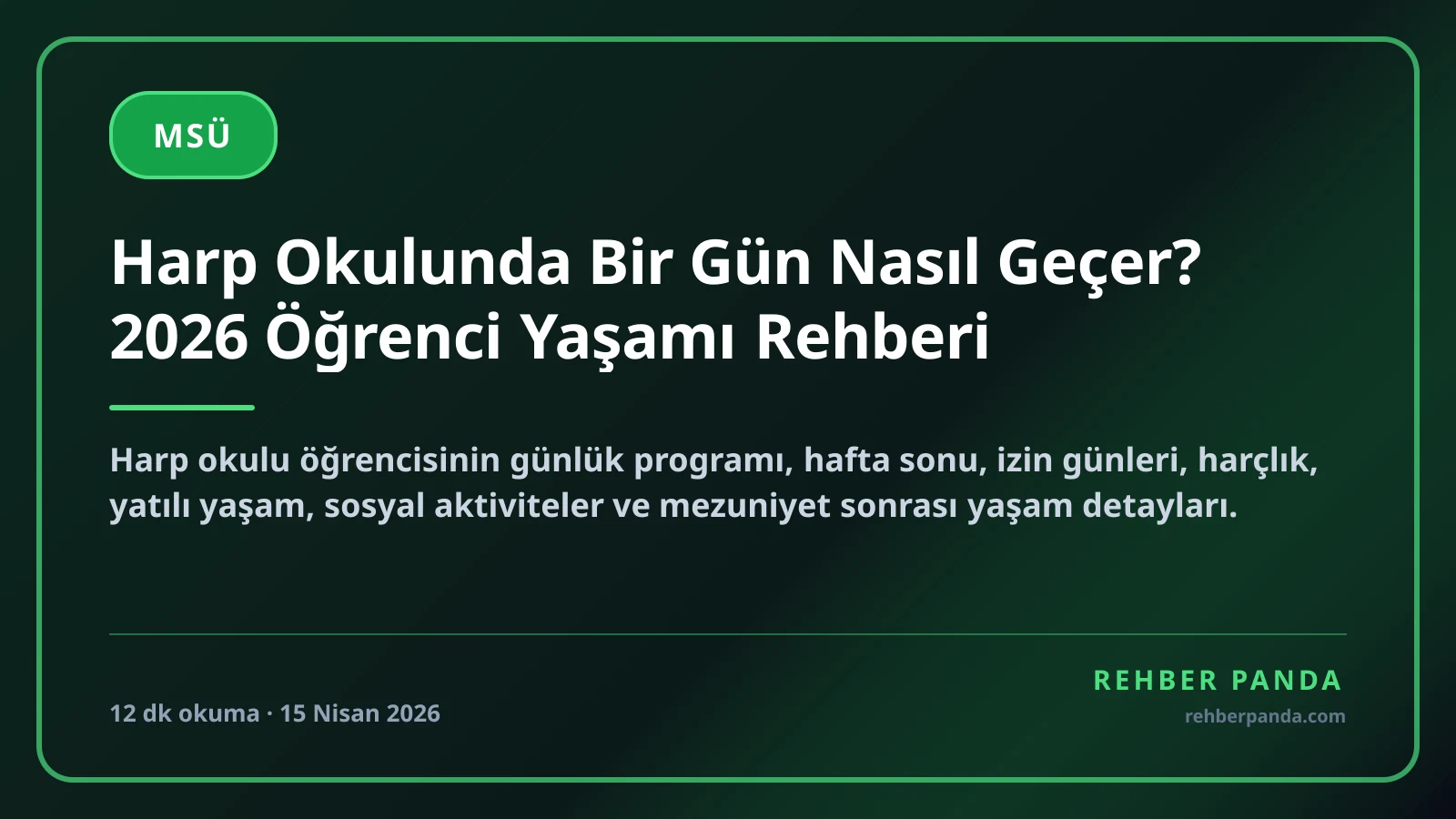 Harp Okulunda Bir Gün Nasıl Geçer? 2026 Öğrenci Yaşamı Rehberi