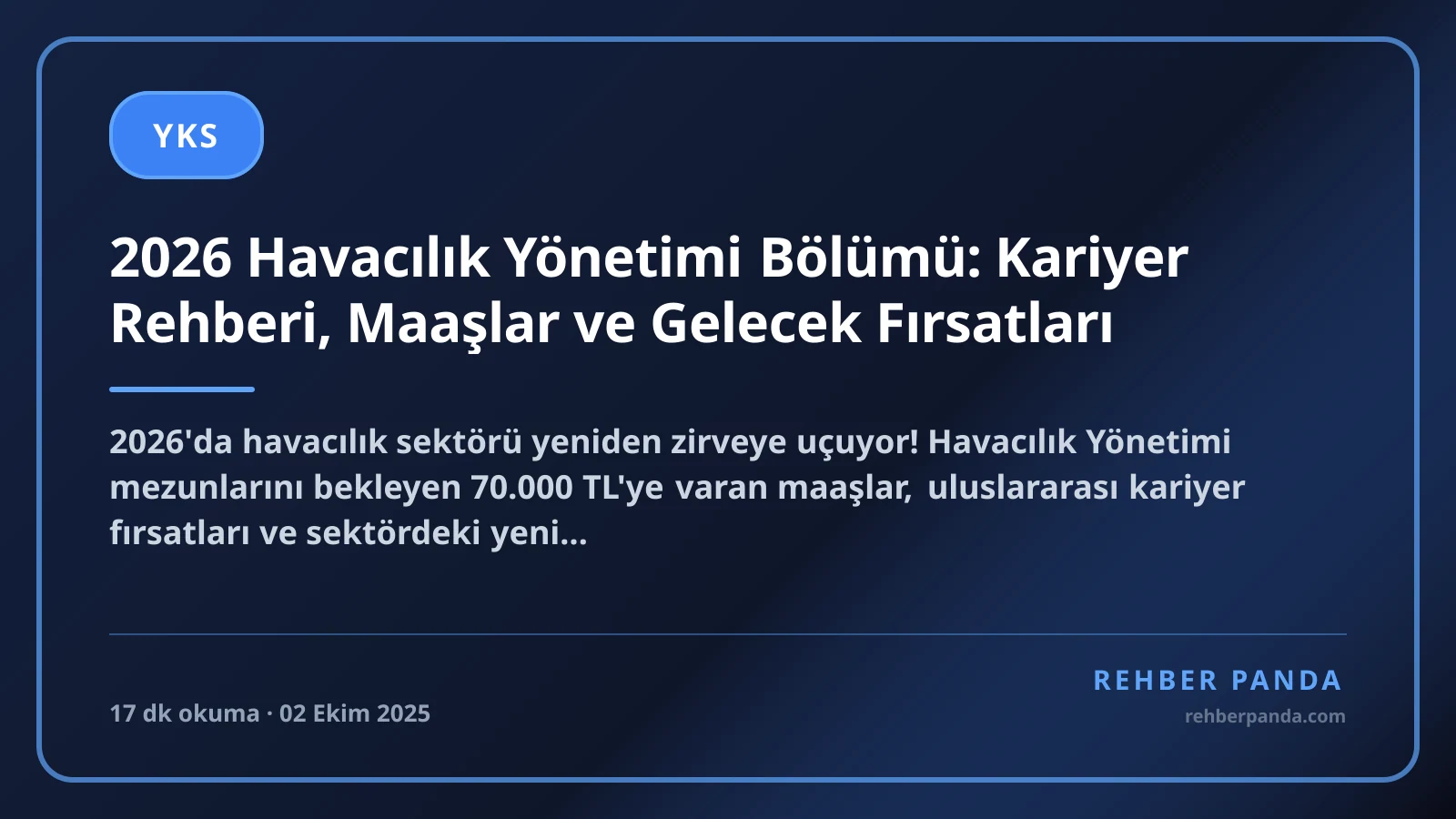 2026 Havacılık Yönetimi Bölümü: Kariyer Rehberi, Maaşlar ve Gelecek Fırsatları