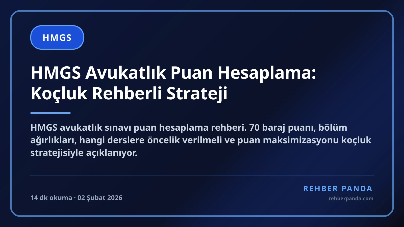 HMGS Avukatlık Puan Hesaplama: Koçluk Rehberli Strateji