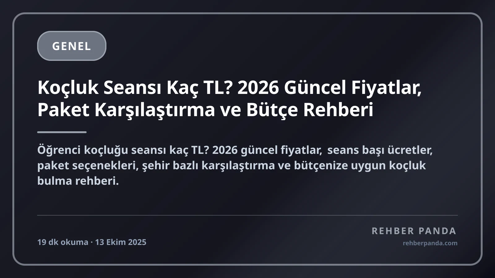 Koçluk Seansı Kaç TL? 2026 Güncel Fiyatlar, Paket Karşılaştırma ve Bütçe Rehberi