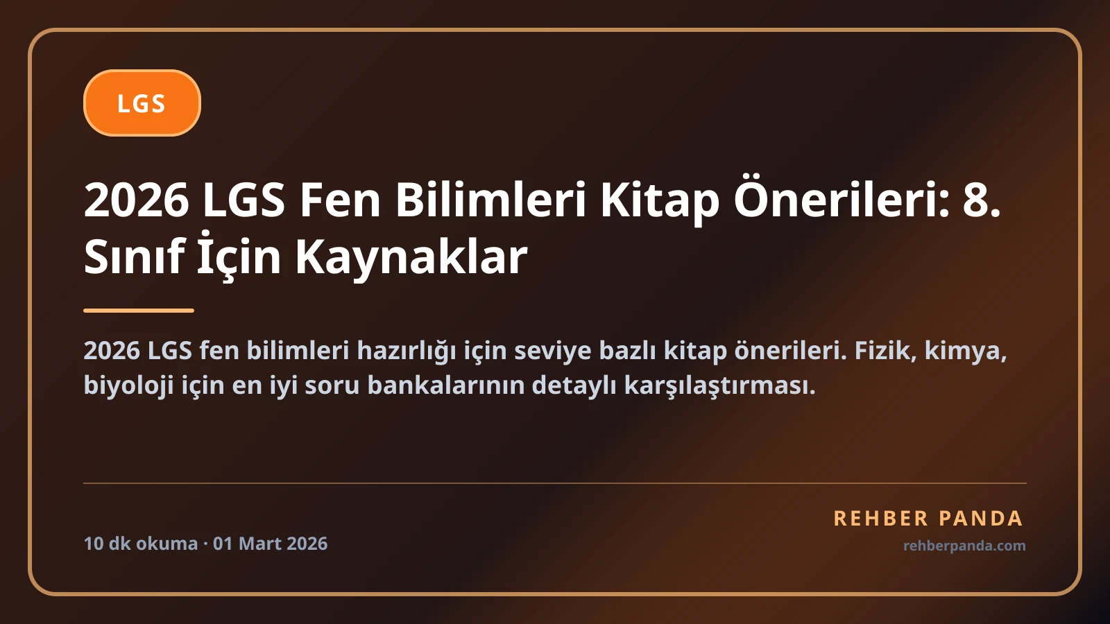2026 LGS Fen Bilimleri Kitap Önerileri: 8. Sınıf İçin Kaynaklar