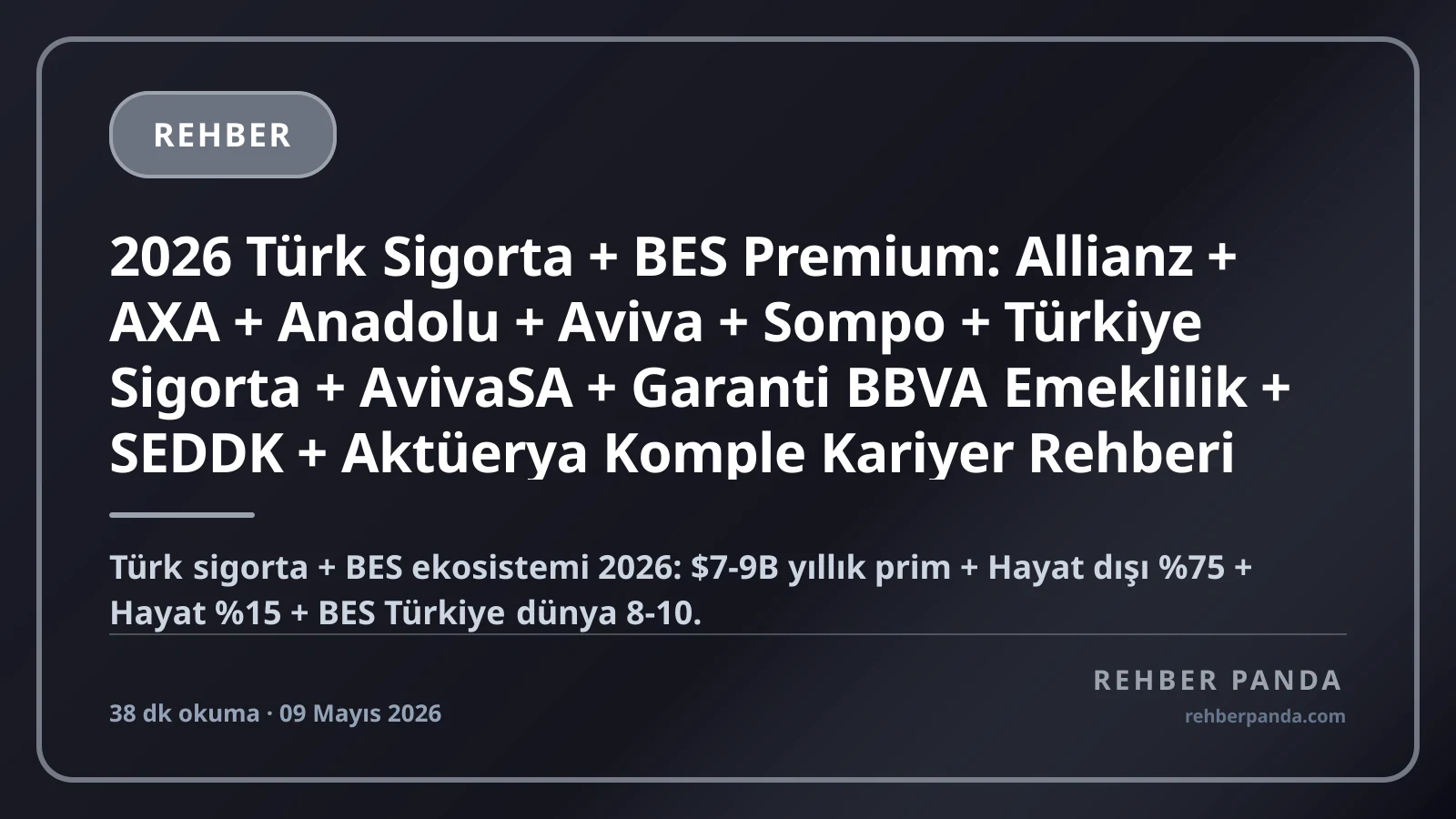 Türk Sigorta ve BES Sektörü Kariyer Rehberi 2026