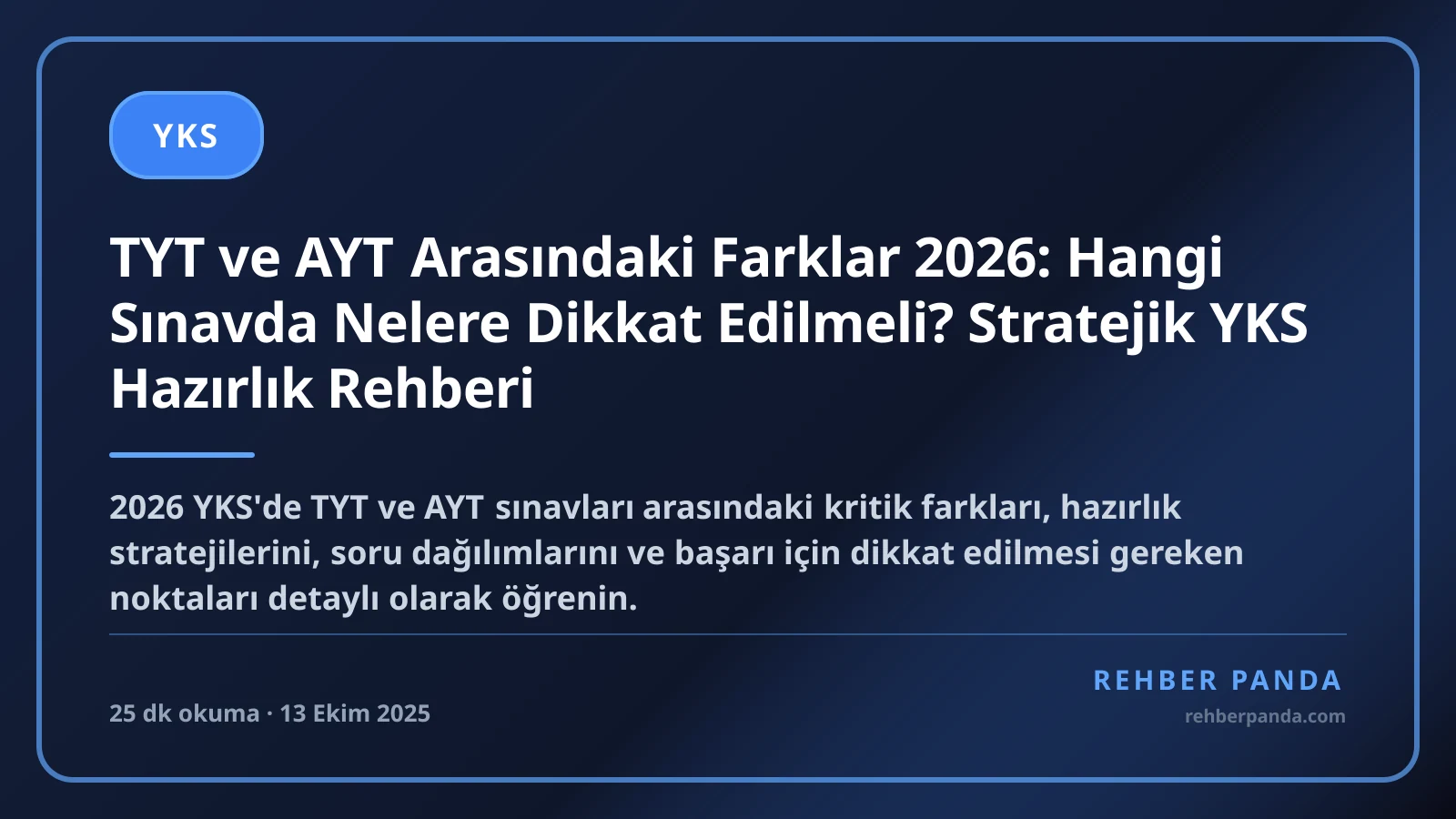 TYT ve AYT Arasındaki Farklar 2026: Hangi Sınavda Nelere Dikkat Edilmeli? Stratejik YKS Hazırlık Rehberi
