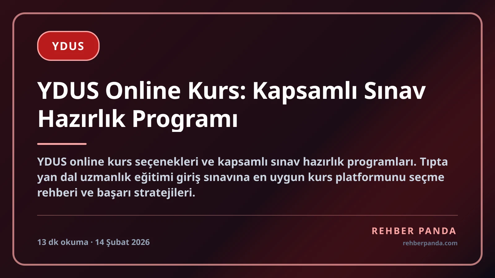 YDUS Online Kurs: Kapsamlı Sınav Hazırlık Programı