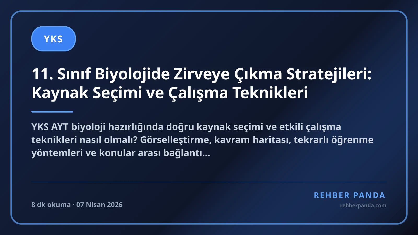 11. Sınıf Biyolojide Zirveye Çıkma Stratejileri: Kaynak Seçimi ve Çalışma Teknikleri