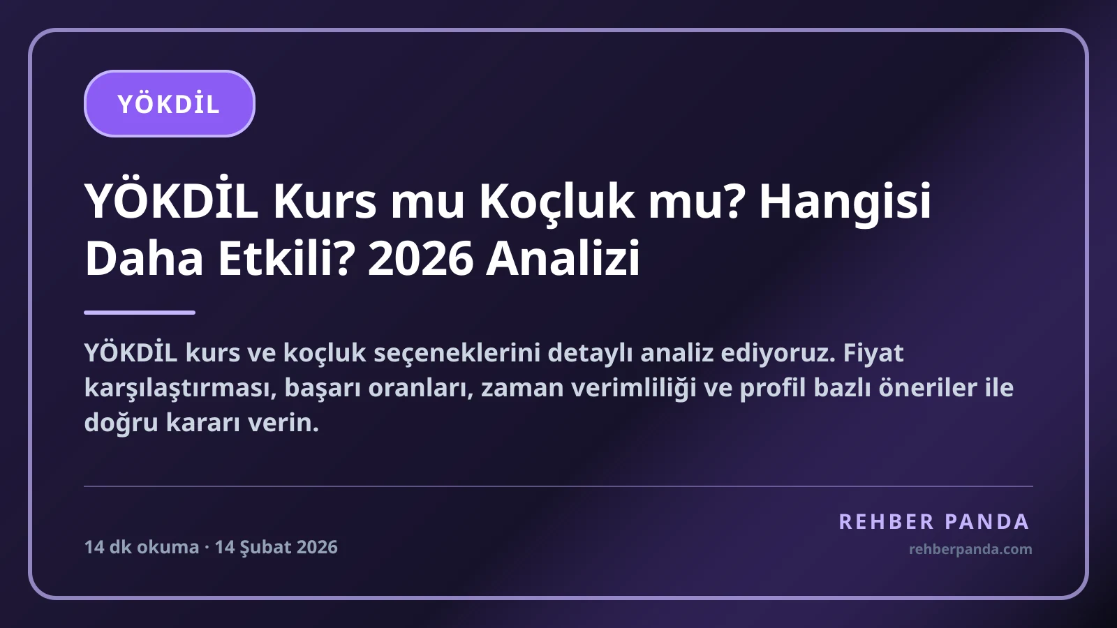 YÖKDİL Kurs mu Koçluk mu? Hangisi Daha Etkili? 2026 Analizi