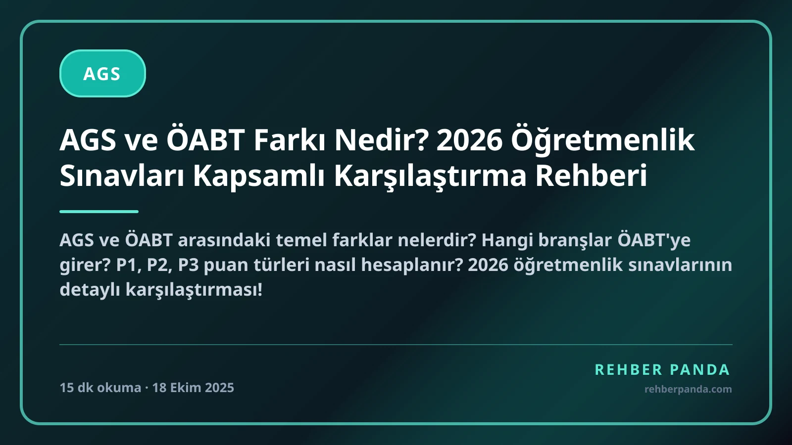 AGS ve ÖABT Farkı Nedir? 2026 Öğretmenlik Sınavları Kapsamlı Karşılaştırma Rehberi