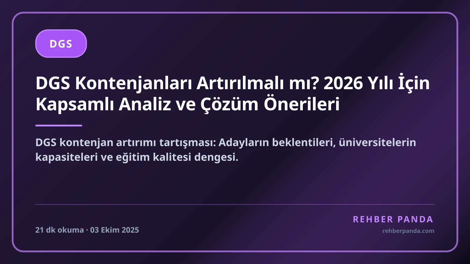 DGS Kontenjanları Artırılmalı mı? 2026 Yılı İçin Kapsamlı Analiz ve Çözüm Önerileri