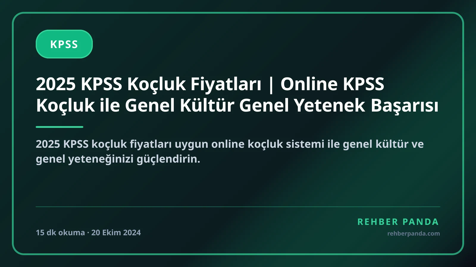 2025 KPSS Koçluk Fiyatları | Online KPSS Koçluk ile Genel Kültür Genel Yetenek Başarısı