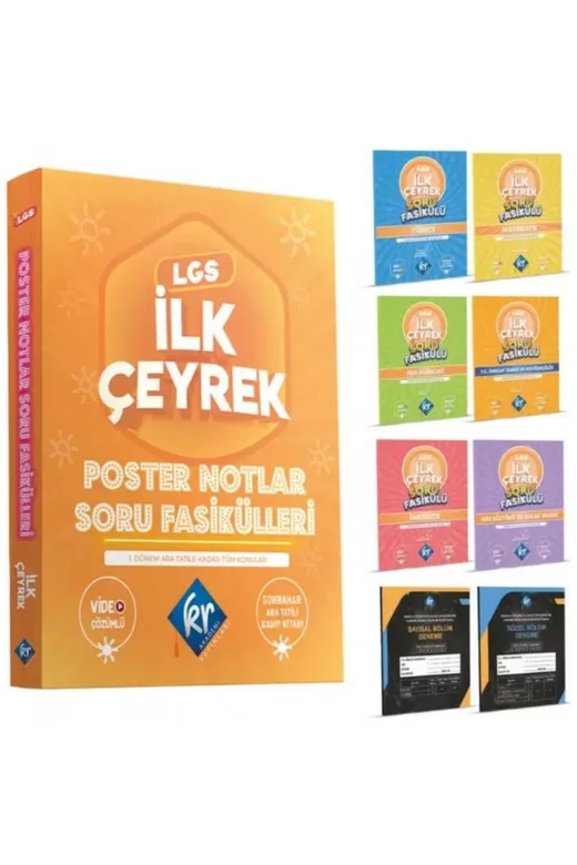 KR Akademi LGS İlk Çeyrek Poster Notlar Soru Fasikülleri