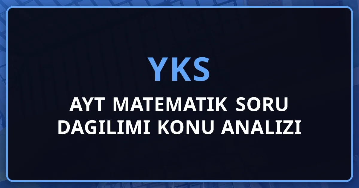 2026 AYT Matematik Soru Dağılımı ve Konu Analizi: Hangi Konudan Kaç Soru?