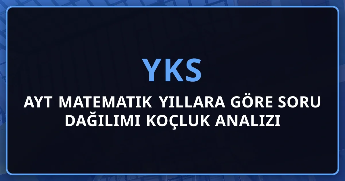 2026 AYT Matematik Yıllara Göre Soru Dağılımı Koçluk Analizi