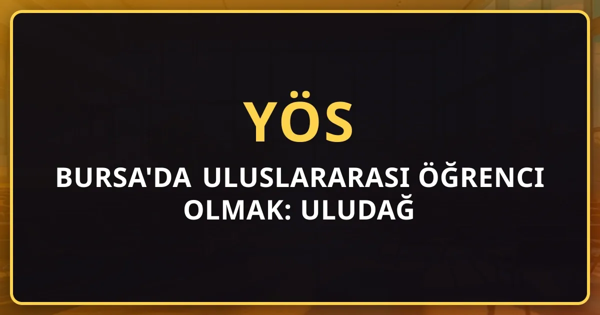Bursa'da Uluslararası Öğrenci Olmak: Uludağ Üniversitesi, Maliyet ve Yaşam Rehberi 2026