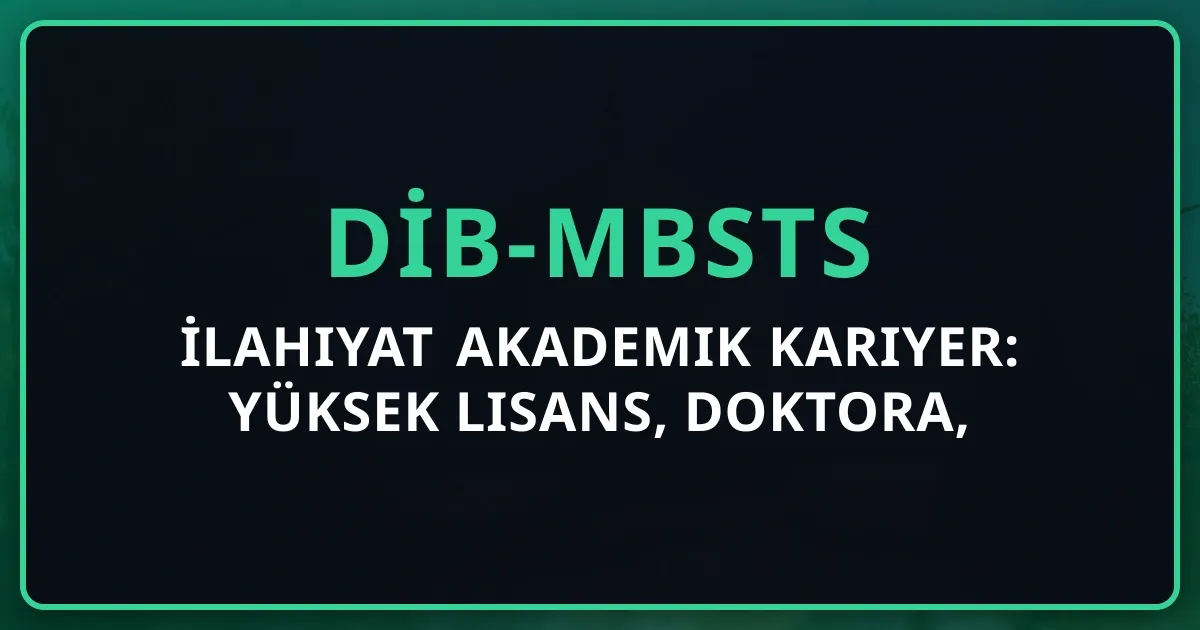İlahiyat Akademik Kariyer: Yüksek Lisans, Doktora, Öğretim Üyeliği 2026
