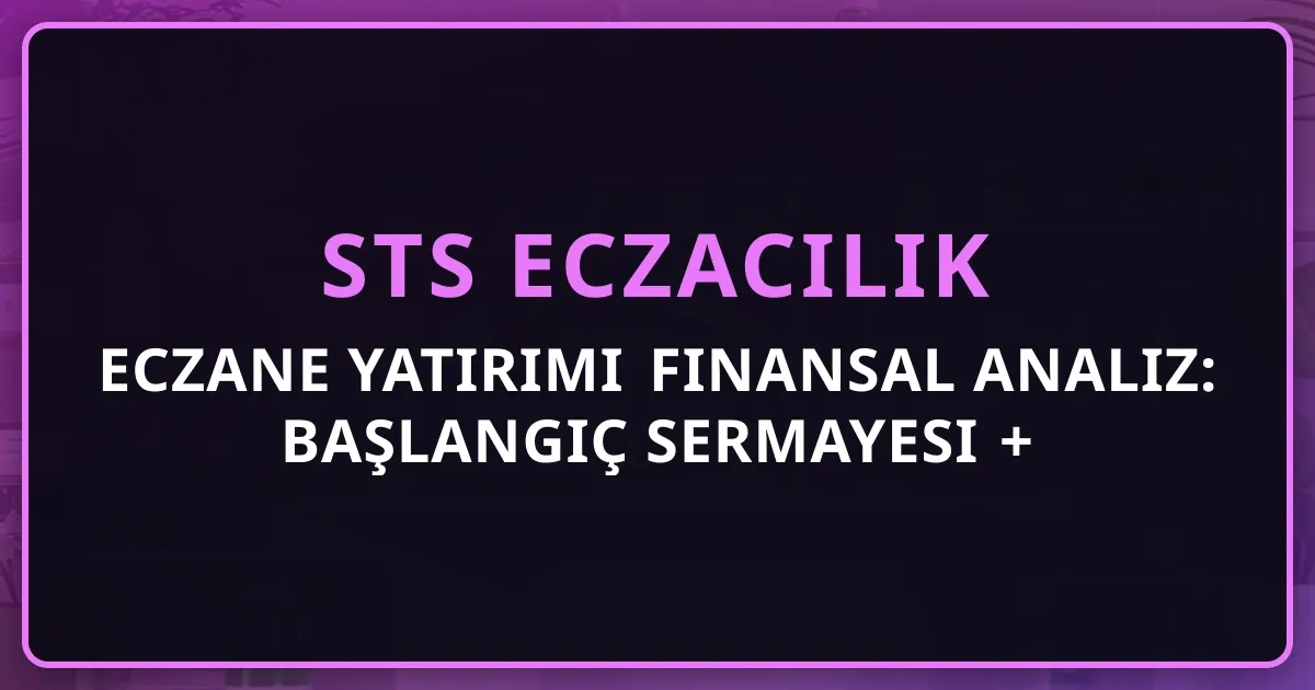 Eczane Yatırımı Finansal Analiz: Başlangıç Sermayesi + ROI + Kredi Stratejisi 2026