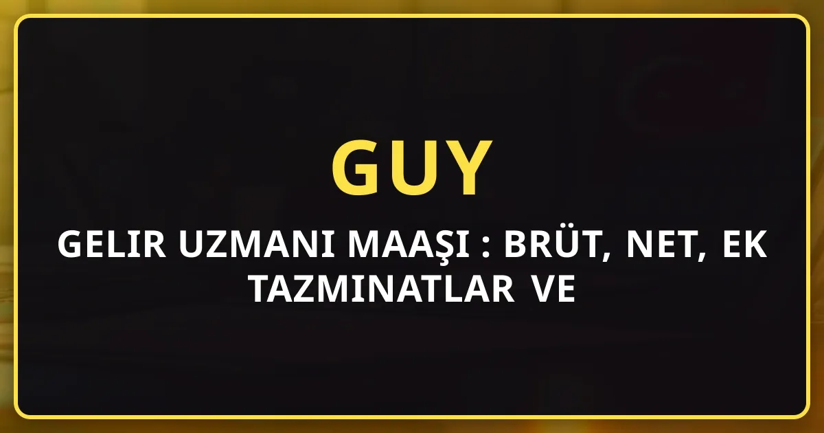 Gelir Uzmanı Maaşı 2026: Brüt, Net, Ek Tazminatlar ve Yıllık Toplam Gelir Rehberi