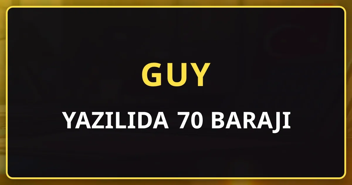 GUY Yazılıda 70 Barajı: 5 Alanda Net Hedefi ve Alan Önceliklendirme Planı