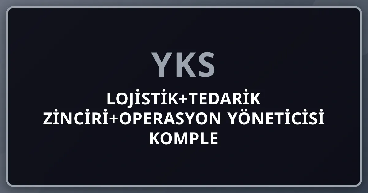 2026 Lojistik+Tedarik Zinciri+Operasyon Yöneticisi Komple Kariyer Rehberi: 8 Rol (Operasyon+Depo+Nakliye+Gümrük+Satınalma+Planlama+Tedarik Zinciri+E-Ticaret Lojistiği) — Top İşverenler (Aras Kargo+Yurtiçi+Ekol+Trendyol+Hepsiburada+Amazon Türkiye+UPS+DHL+Maersk), CSCP+CPIM+CILT Sertifikalar, Maaş Bandı (Junior 50K → CSCO/Director 1M+ TL/ay)