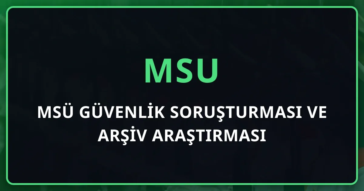 MSÜ Güvenlik Soruşturması ve Arşiv Araştırması: Süreç Nasıl İşler? Genel Bakış Rehberi