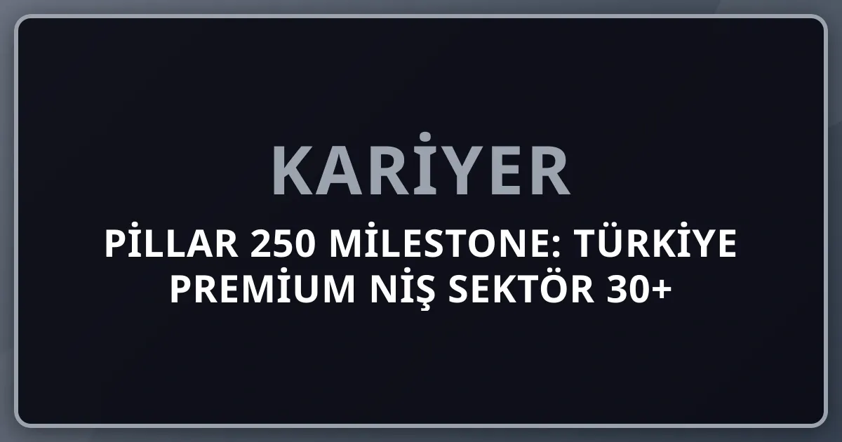 2026 Pillar 250 Milestone: Türkiye Premium Niş Sektör 30+ Mega Kariyer Pusulası Final Meta-Pillar Stratejik Karar Rehberi