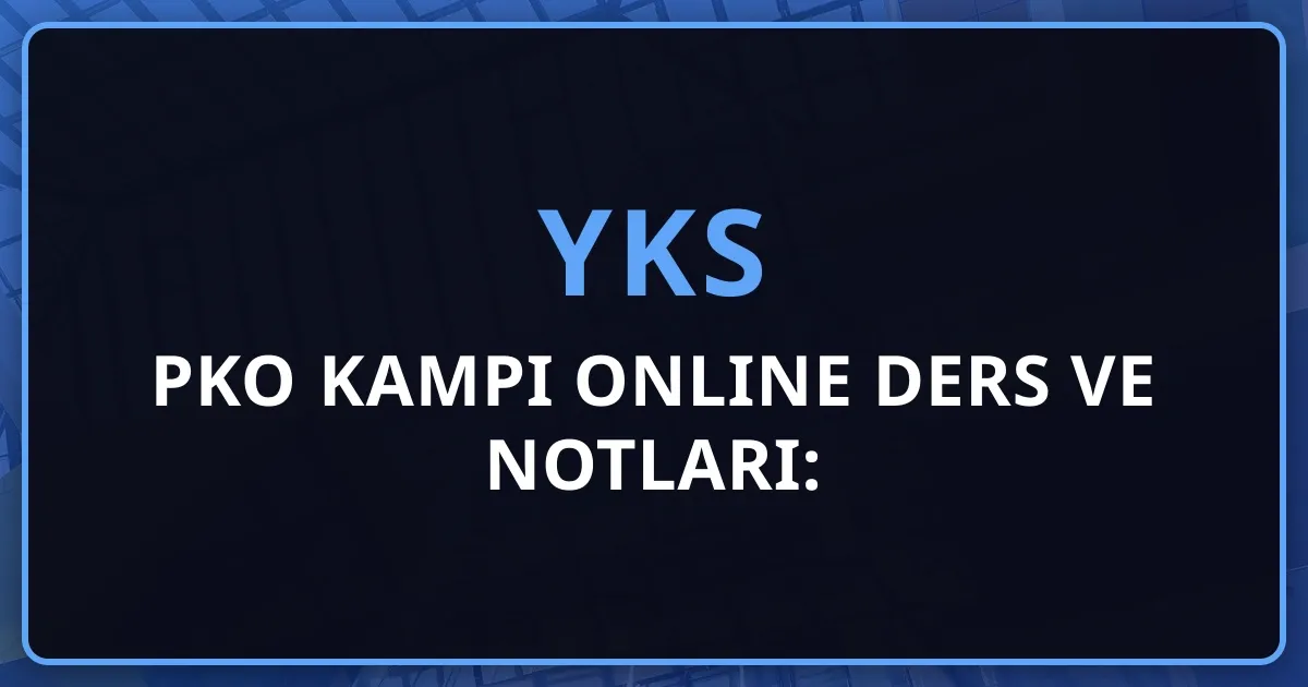 2026 PKO Kampı Online Ders ve Notları: Problemler-Kesirler-Oranlar Uzmanlaşma - 30+ Saat Yoğun Eğitim