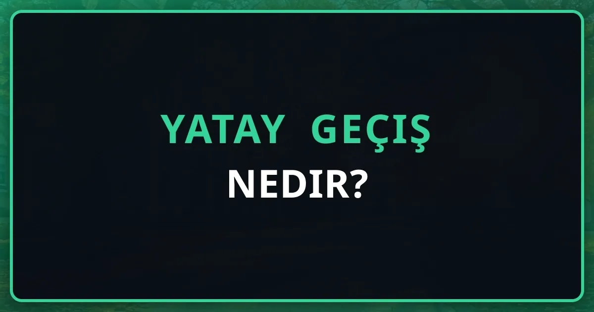Yatay Geçiş Nedir? 2026 Kapsamlı Rehber