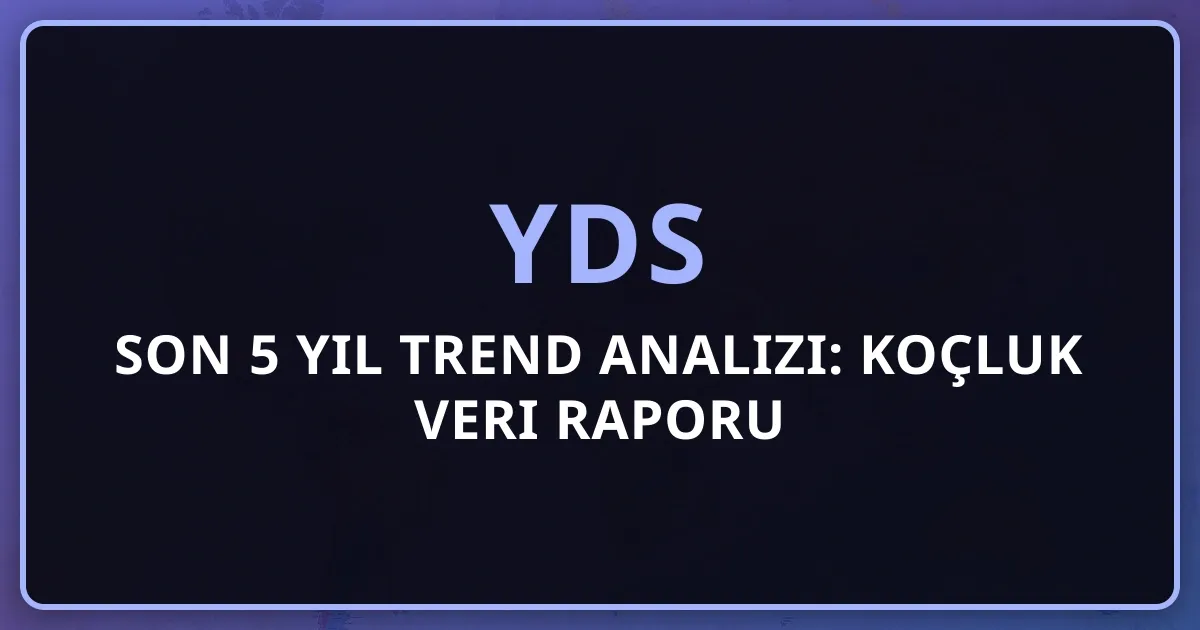 2026 YDS Son 5 Yıl Trend Analizi: Koçluk Veri Raporu