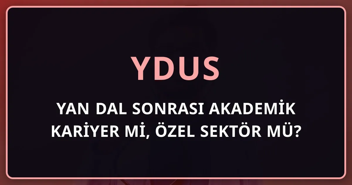 Yan Dal Sonrası Akademik Kariyer mi, Özel Sektör mü? YDUS Tercihini Kariyer Hedefiyle Kurgulamak
