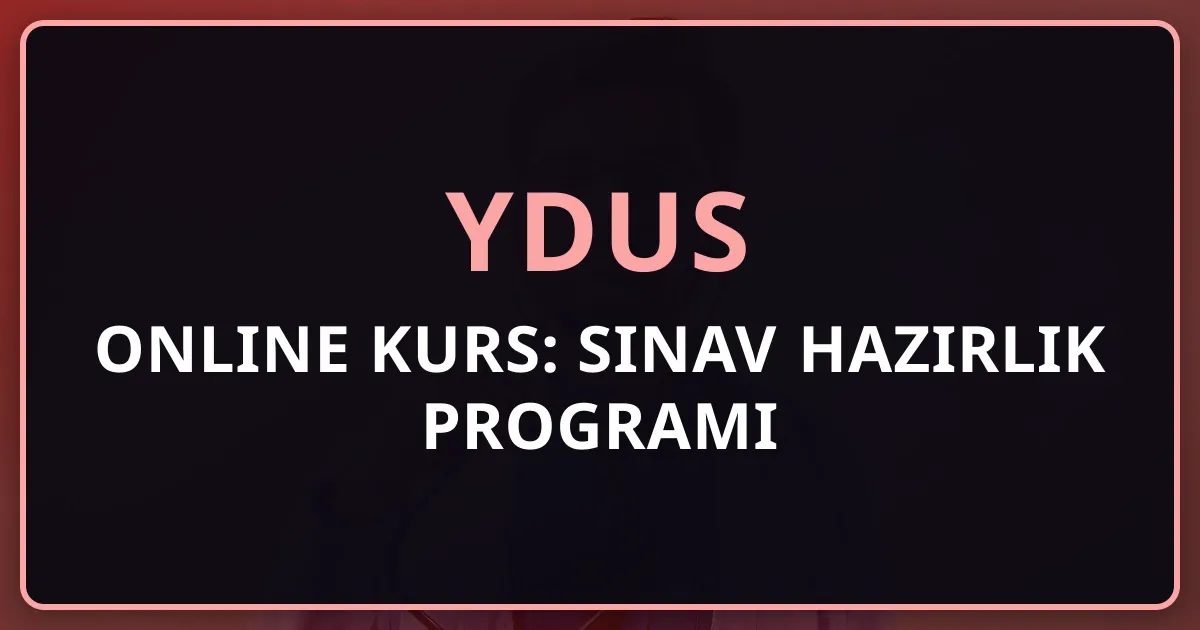 YDUS Online Kurs: Kapsamlı Sınav Hazırlık Programı