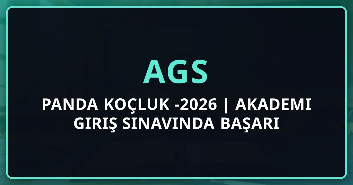 Rehber Panda AGS Koçluk 2025-2026 | Akademi Giriş Sınavında Başarı
