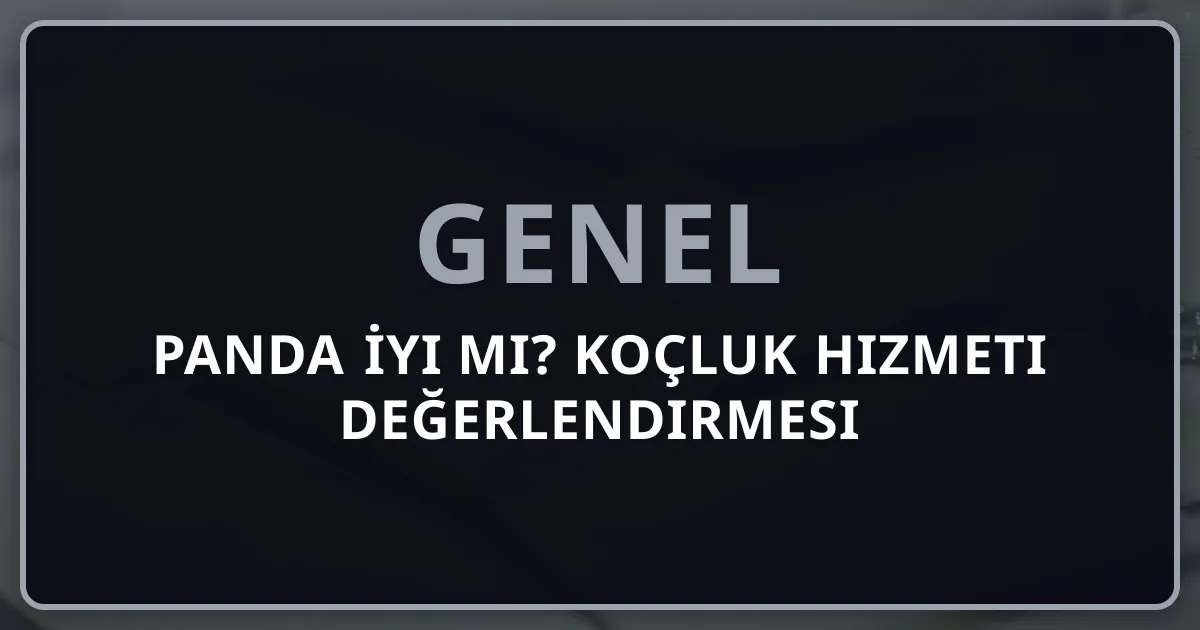 Rehber Panda İyi mi? 2026 Koçluk Hizmeti Değerlendirmesi