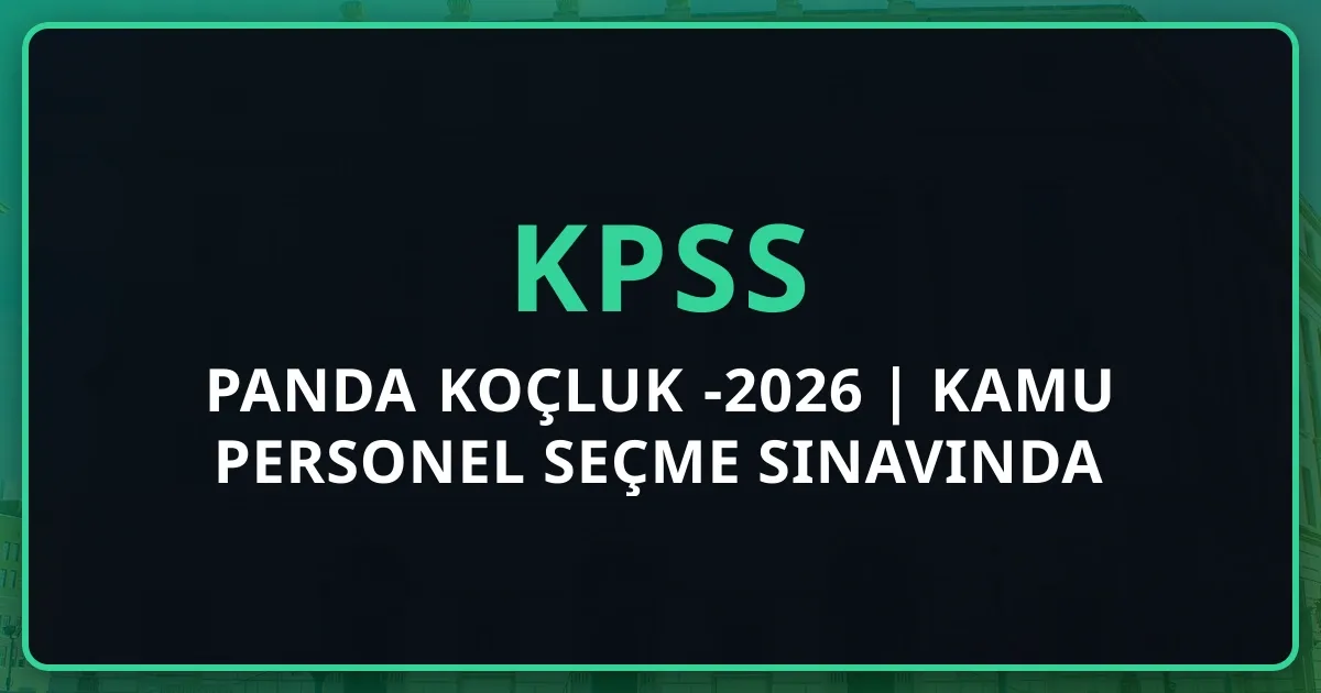 Rehber Panda KPSS Koçluk 2025-2026 | Kamu Personel Seçme Sınavında Başarı