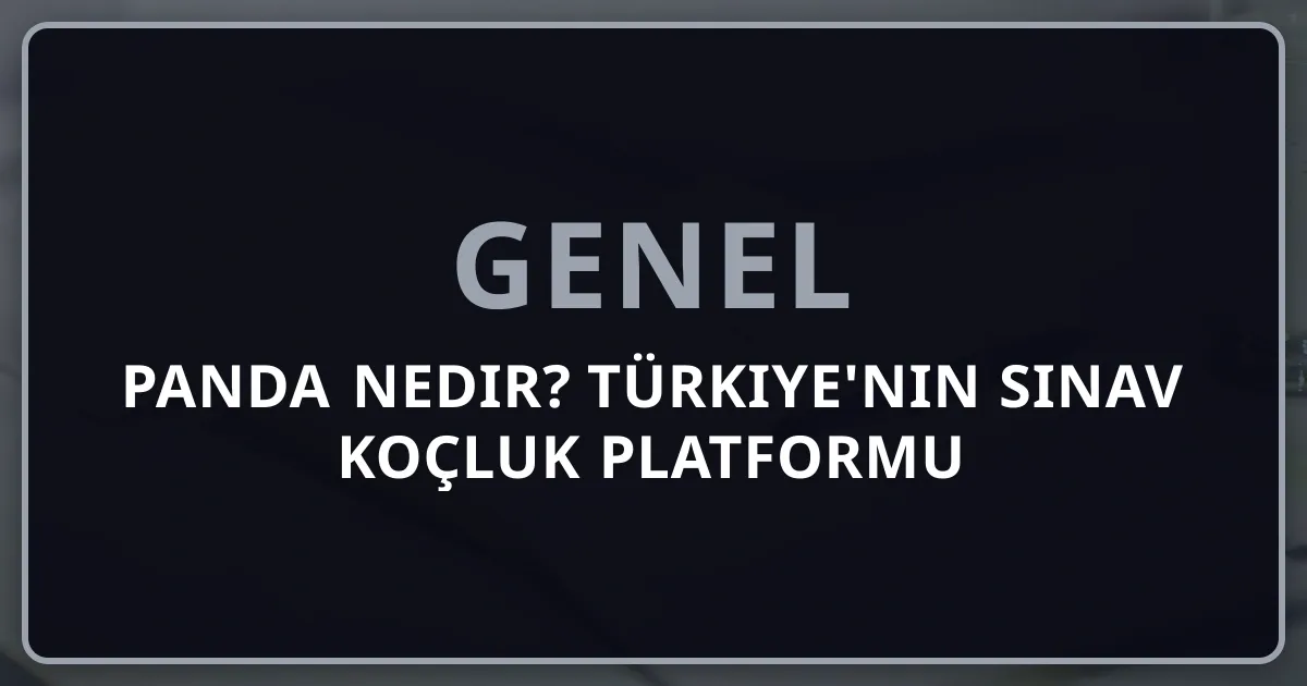 Rehber Panda Nedir? Türkiye'nin Sınav Koçluk Platformu Rehberi
