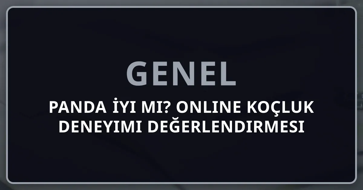 Rehberpanda İyi mi? Online Koçluk Deneyimi Değerlendirmesi 2026