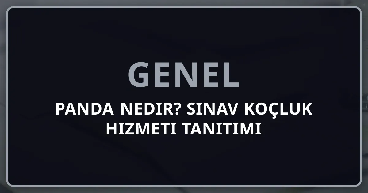 Rehberpanda Nedir? Sınav Koçluk Hizmeti Tanıtımı
